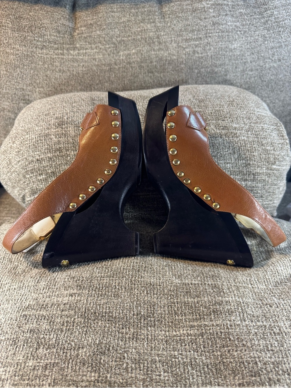 MICHAEL Michael Kors Charm Sling Open Toe Platform Wedge Sandals Size 8M - Picture 4 of 12